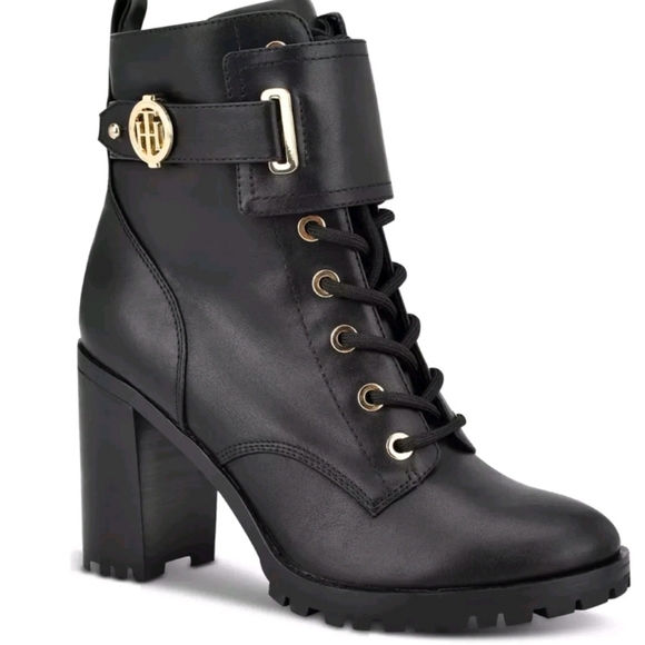 BRAND NEW Tommy Hilfiger Women's Prussia Black Boots Bootie Size 10(Retail $149) - Picture 1 of 6
